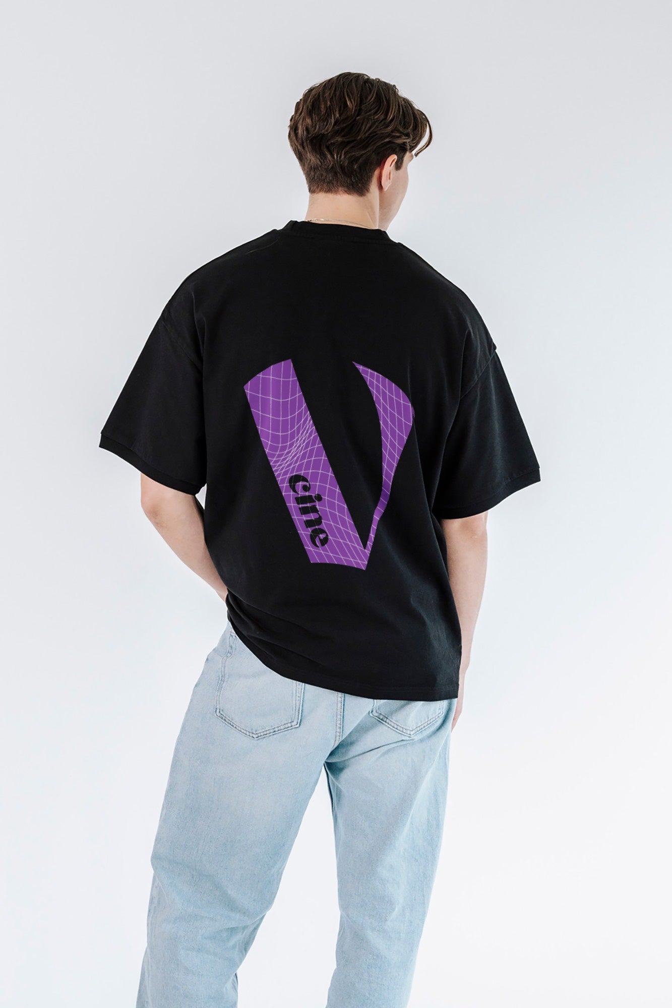 Vcine Media 2025 Organic Fair Heavy Oversized T-Shirt with Purple Design (LYTD)