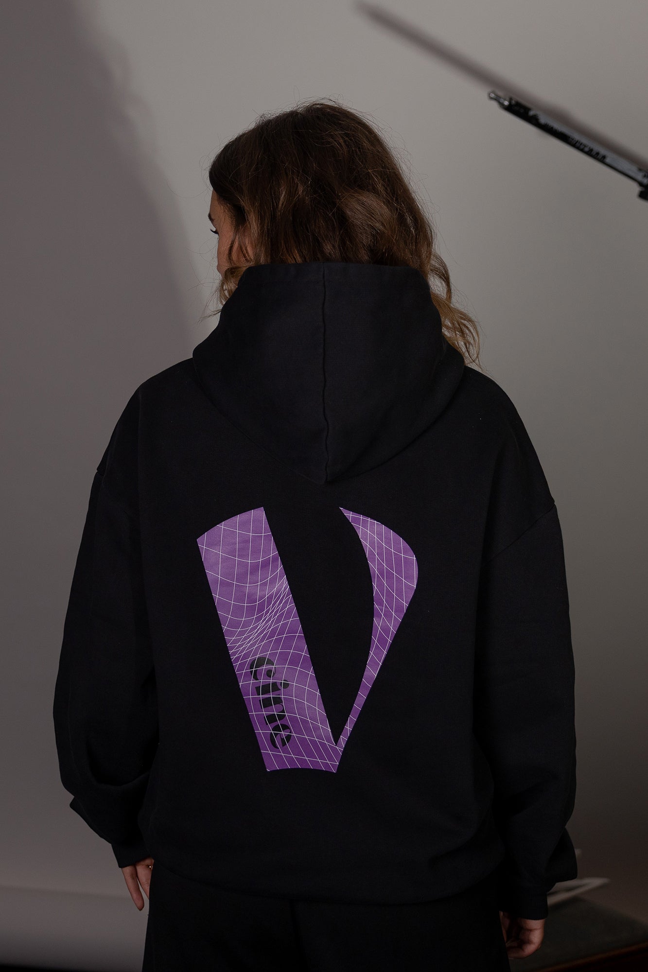 Vcine Media 2025 Organic Extra Heavy Oversized Hoodie with Purple Design (LYTD)