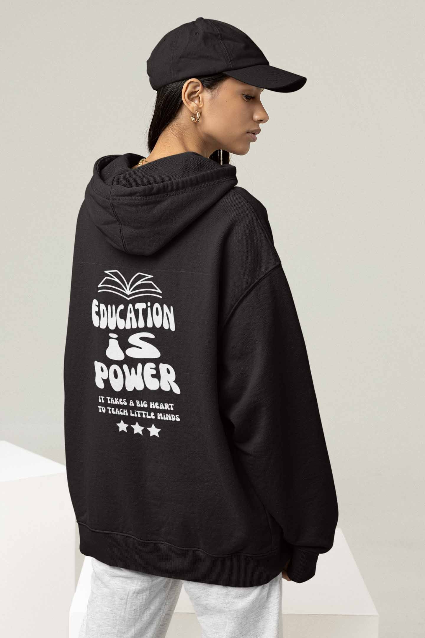 "Education is Power" Sachemii Organic Heavy Oversized Hoodie (Portugal)