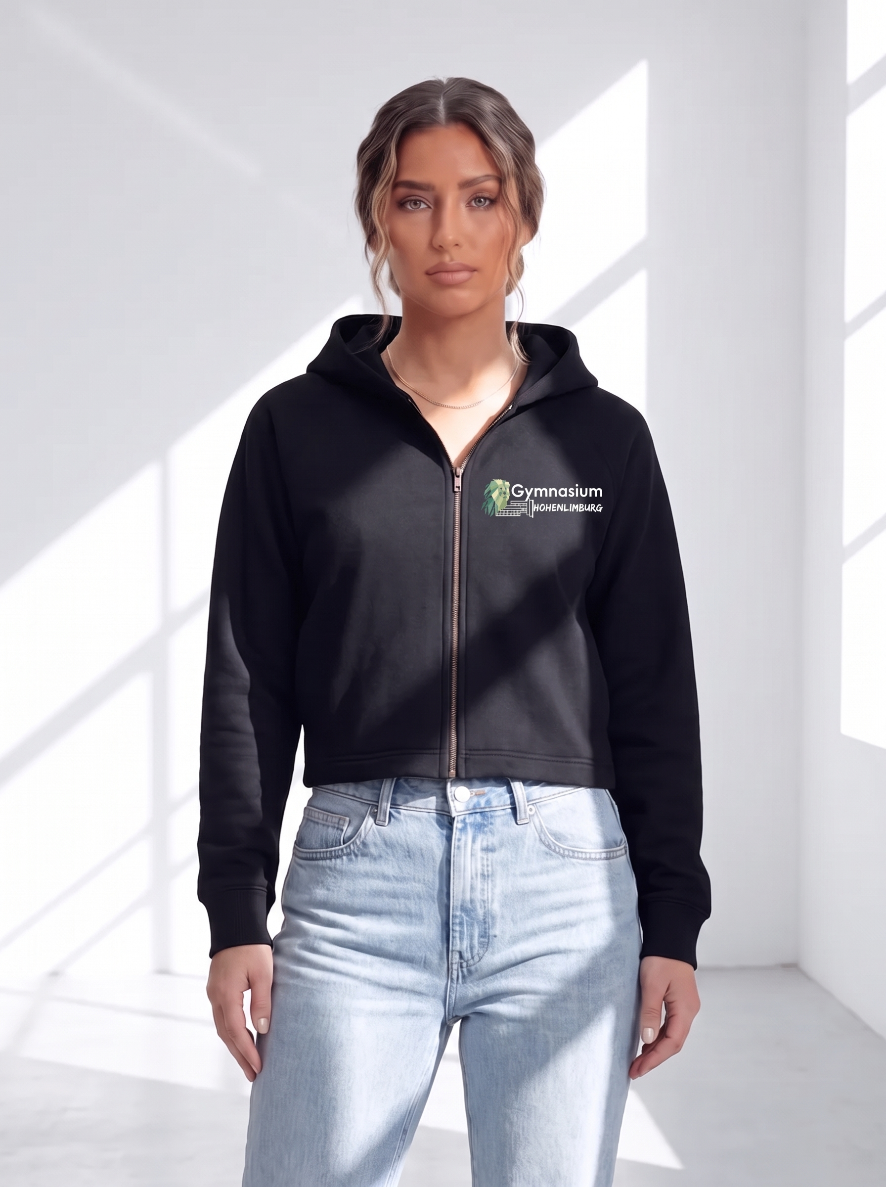 GHL-Hohenlimburg SK26-005 Women Cropped Zip Hoodie