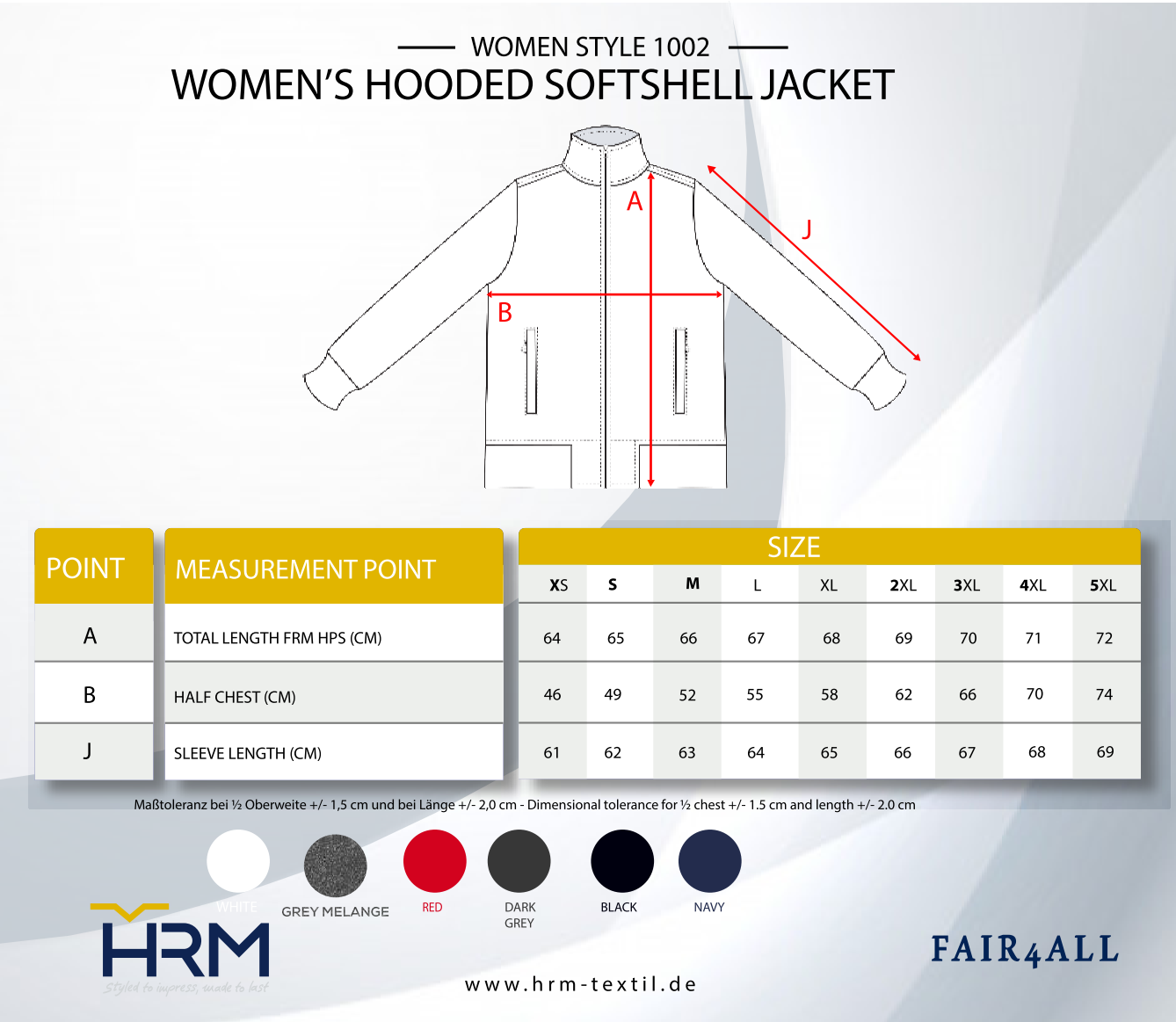 Damen Premium Full-Zip sweat Jacket (HRM)