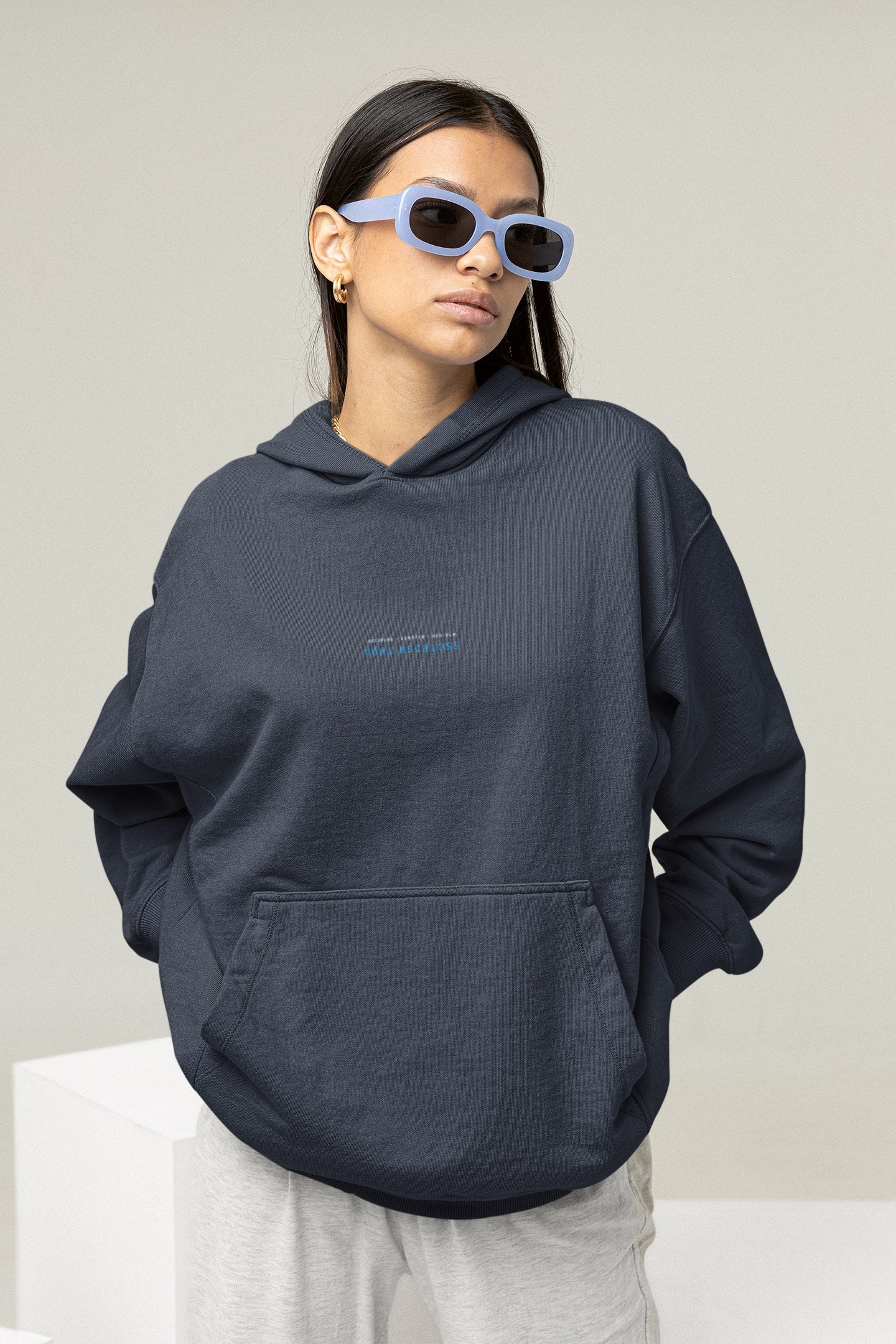 HSZ Vöhlinschloss 2025 Blue Print Organic Oversized Hoodie (Neutral)
