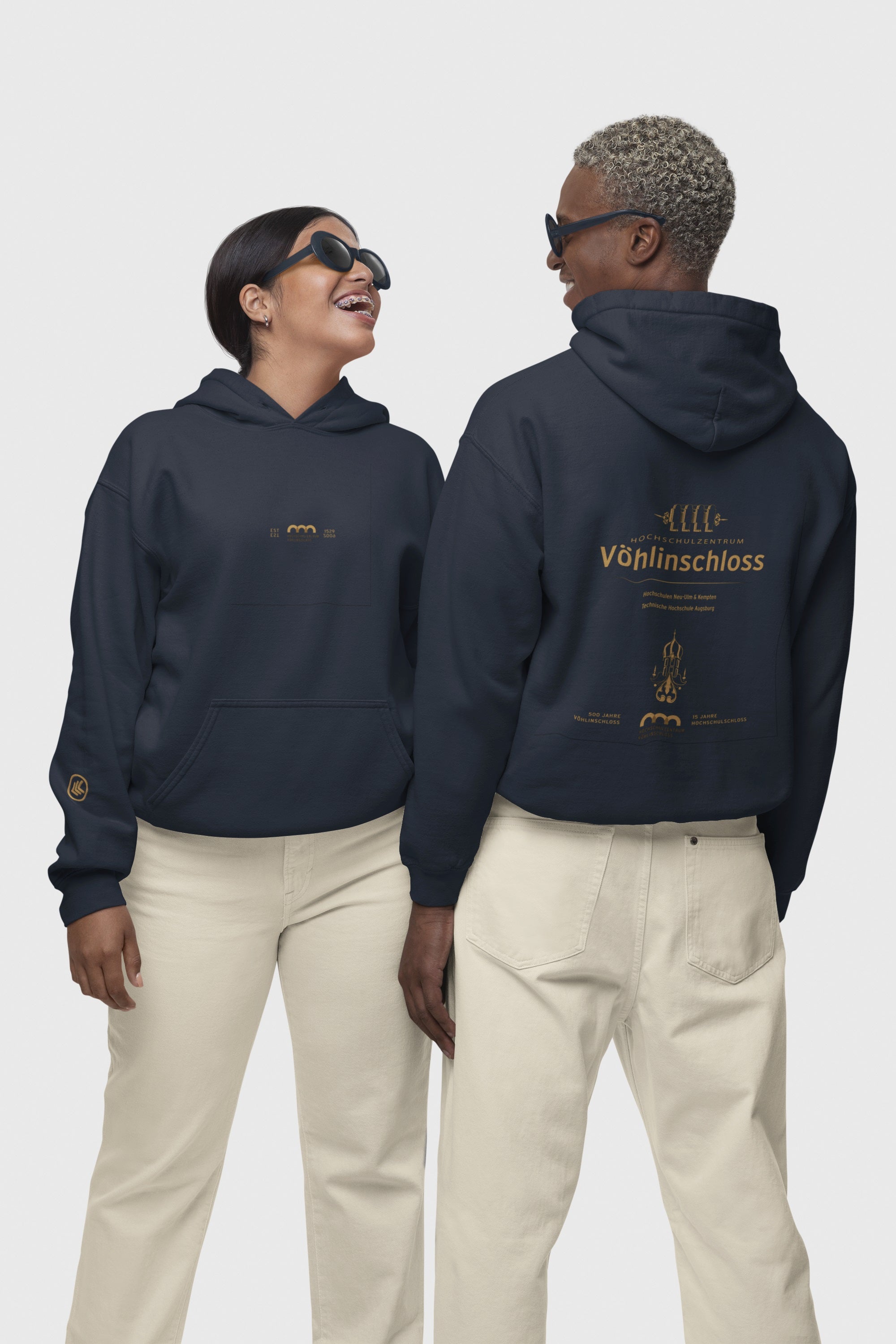 HSZ Vöhlinschloss 2025 Gold Print Organic Regular Hoodie (B&C)