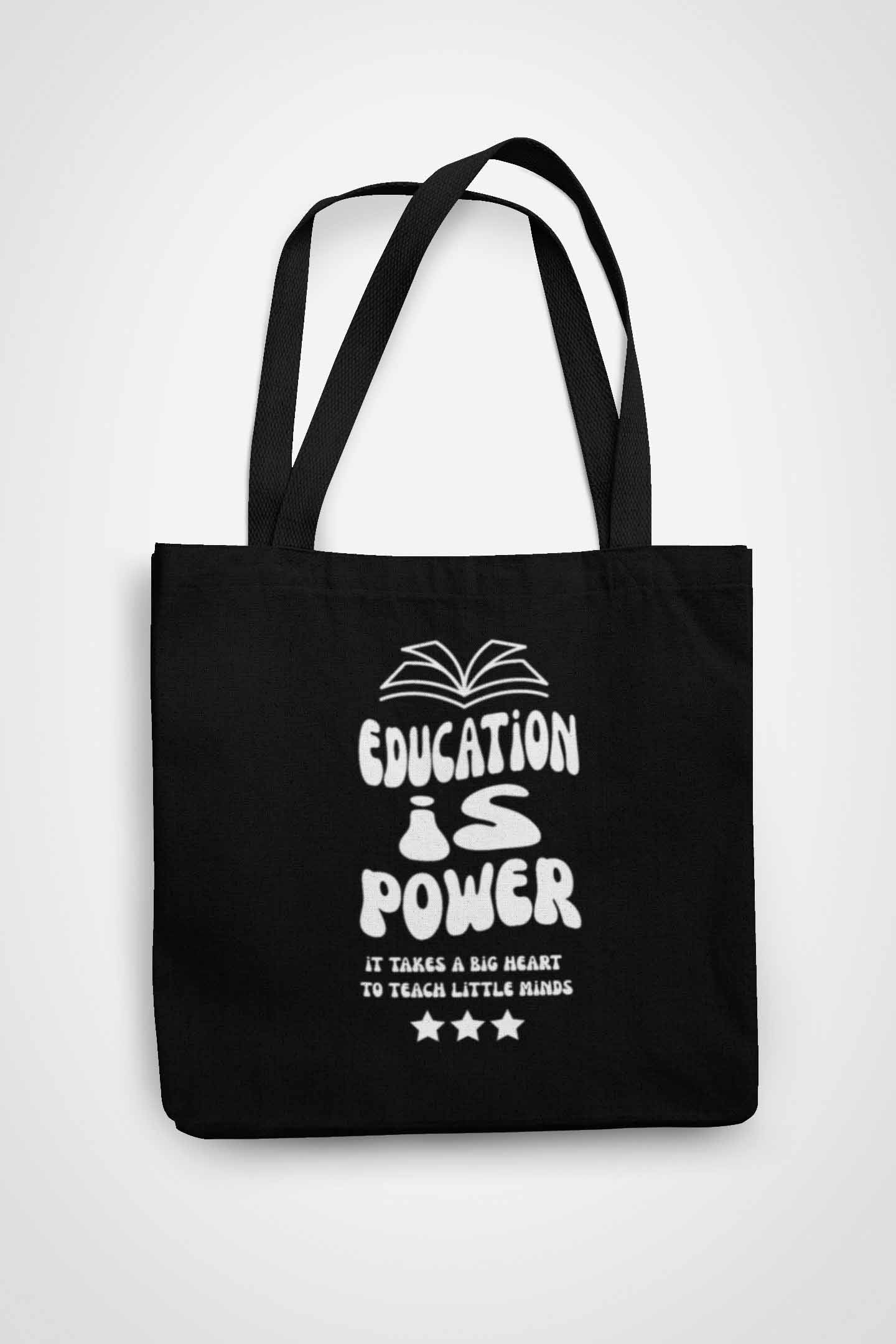 "Education is Power" Sachemii Organic Fair Shopping Bag