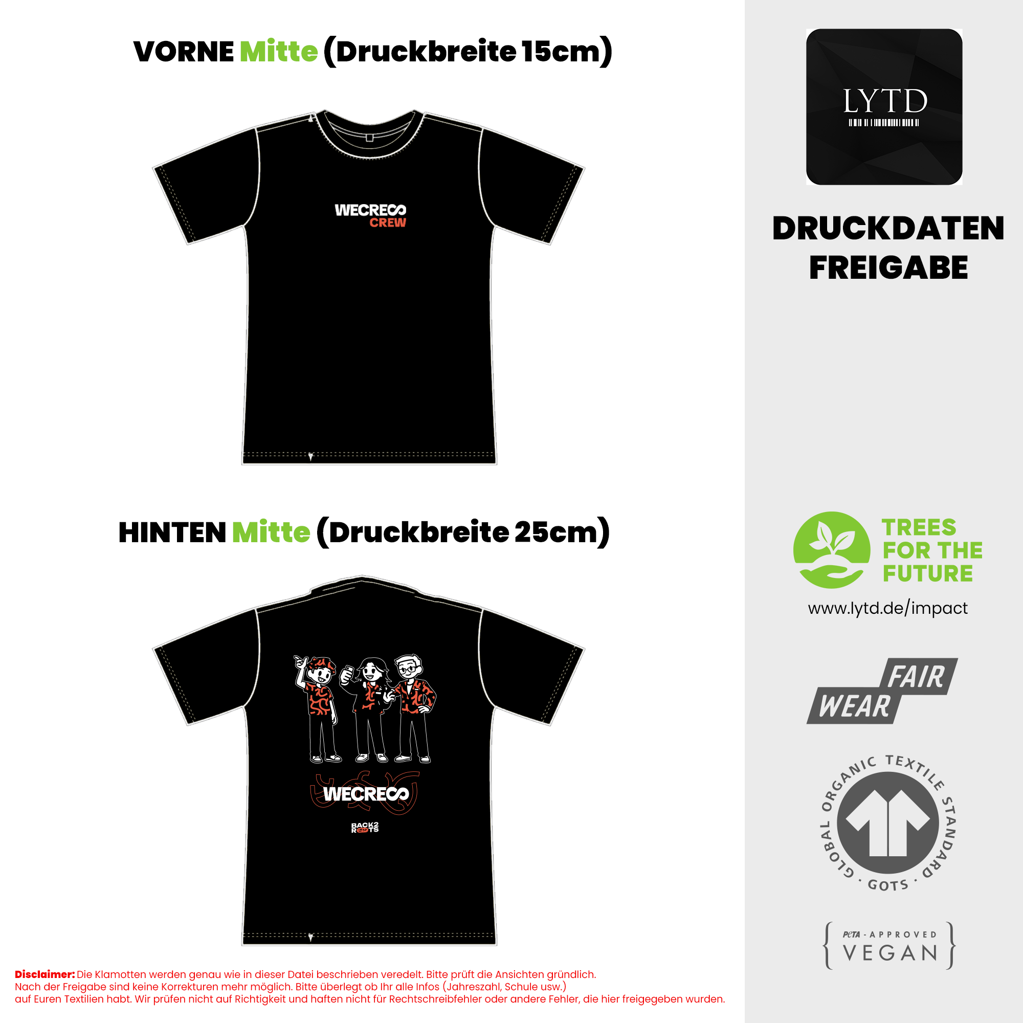 Back2Roots (Team) Organic Fair Heavy Oversized T-Shirt (LYTD)