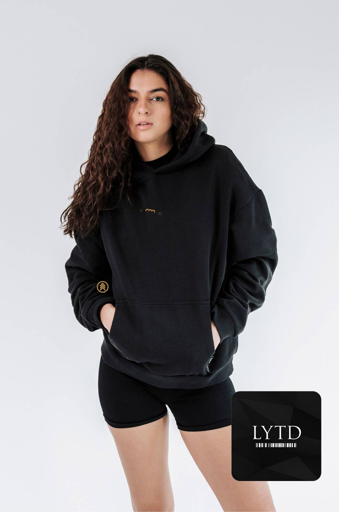 HSZ Vöhlinschloss 2025 Gold Print Organic Extra Heavy Oversized Hoodie (LYTD)