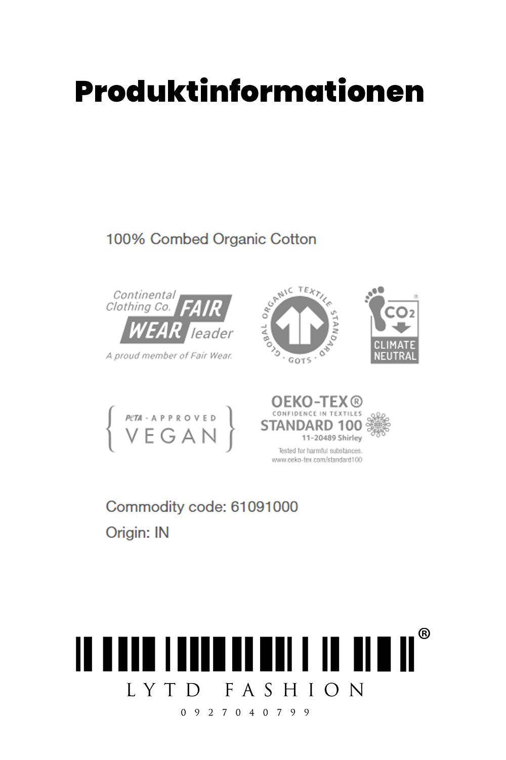 Progenius Organic Fair Regular T-Shirt