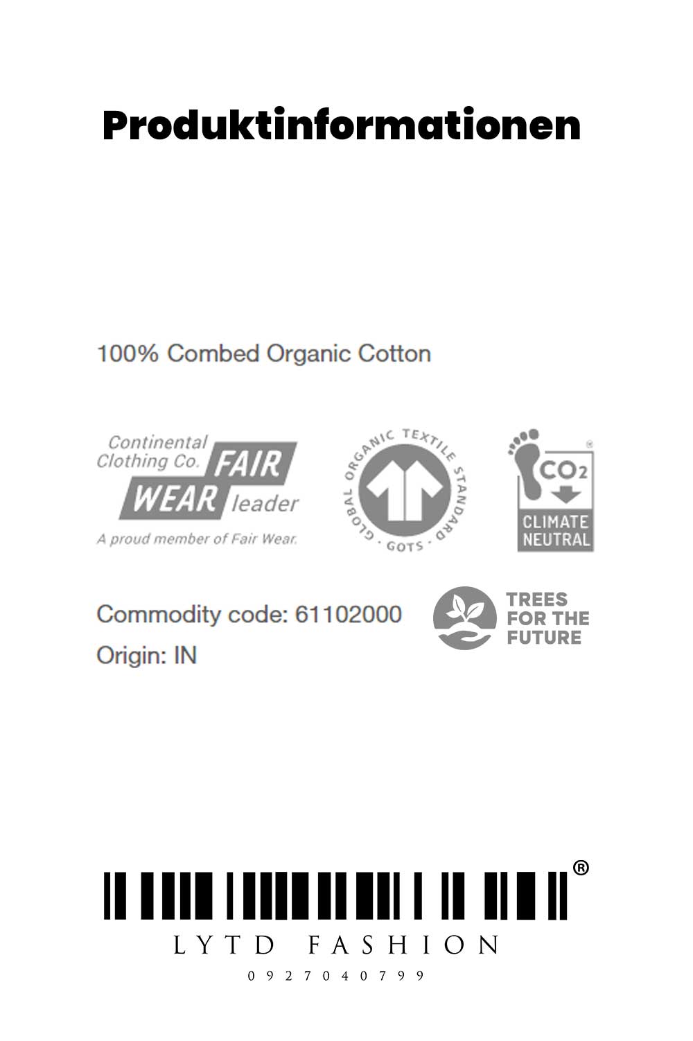 TMG Stutensee Organic Fair Regular Sweatshirt