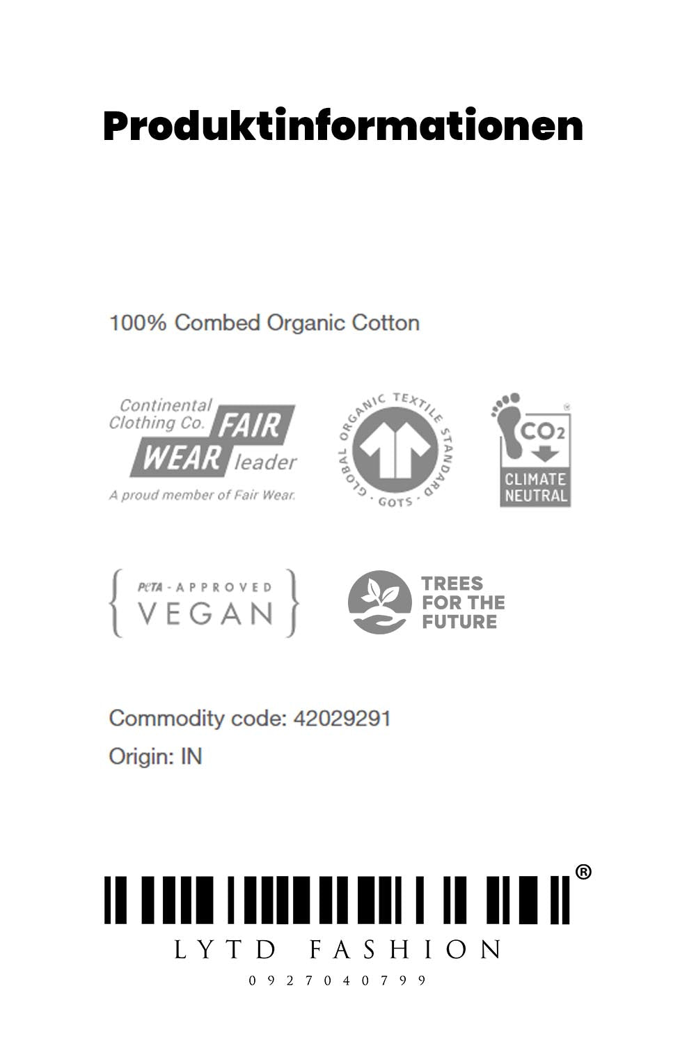 Progenius Organic Fair Shopping Bag