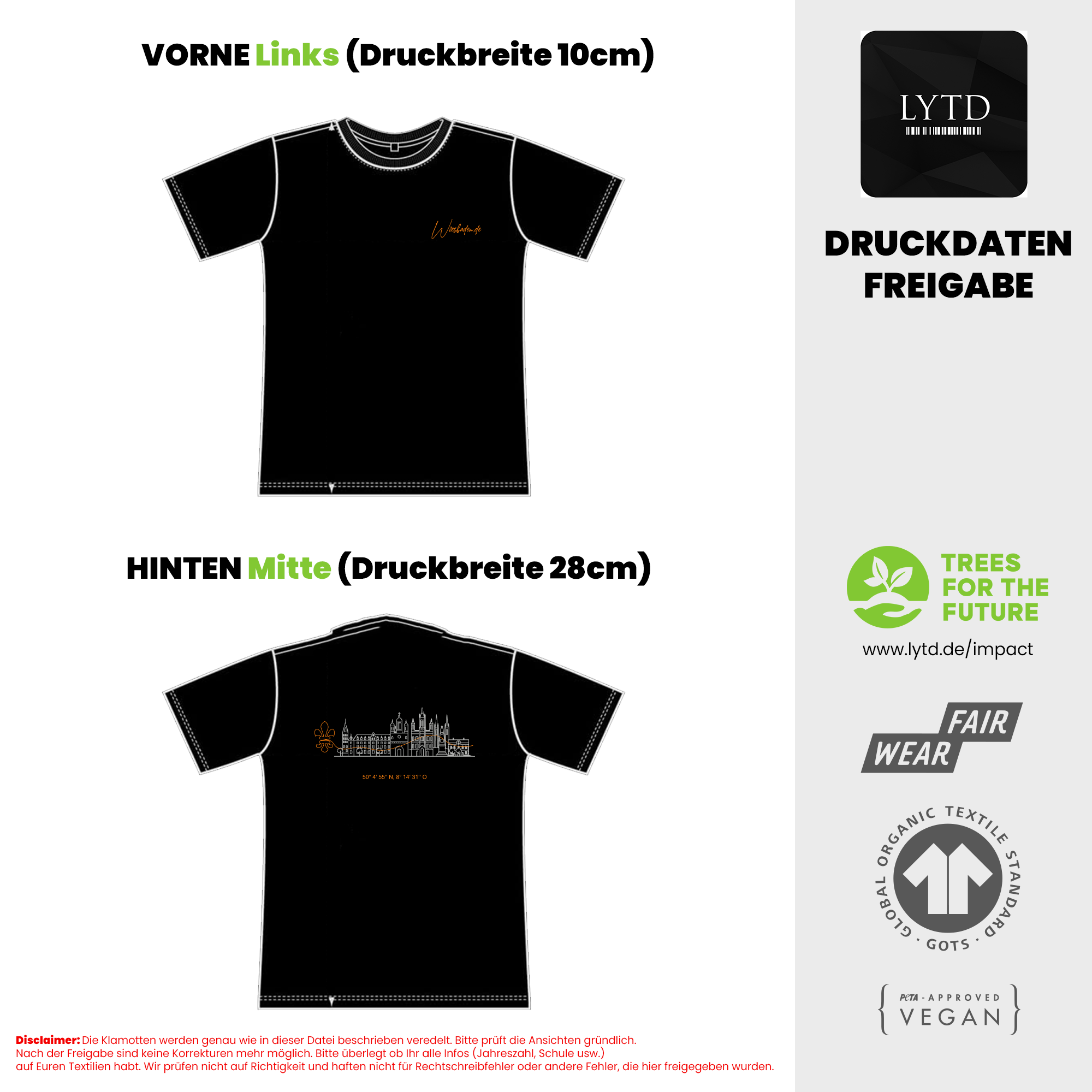 Landeshauptstadt Wiesbaden 26-003 Womens Organic Regular T-Shirt 190gsm