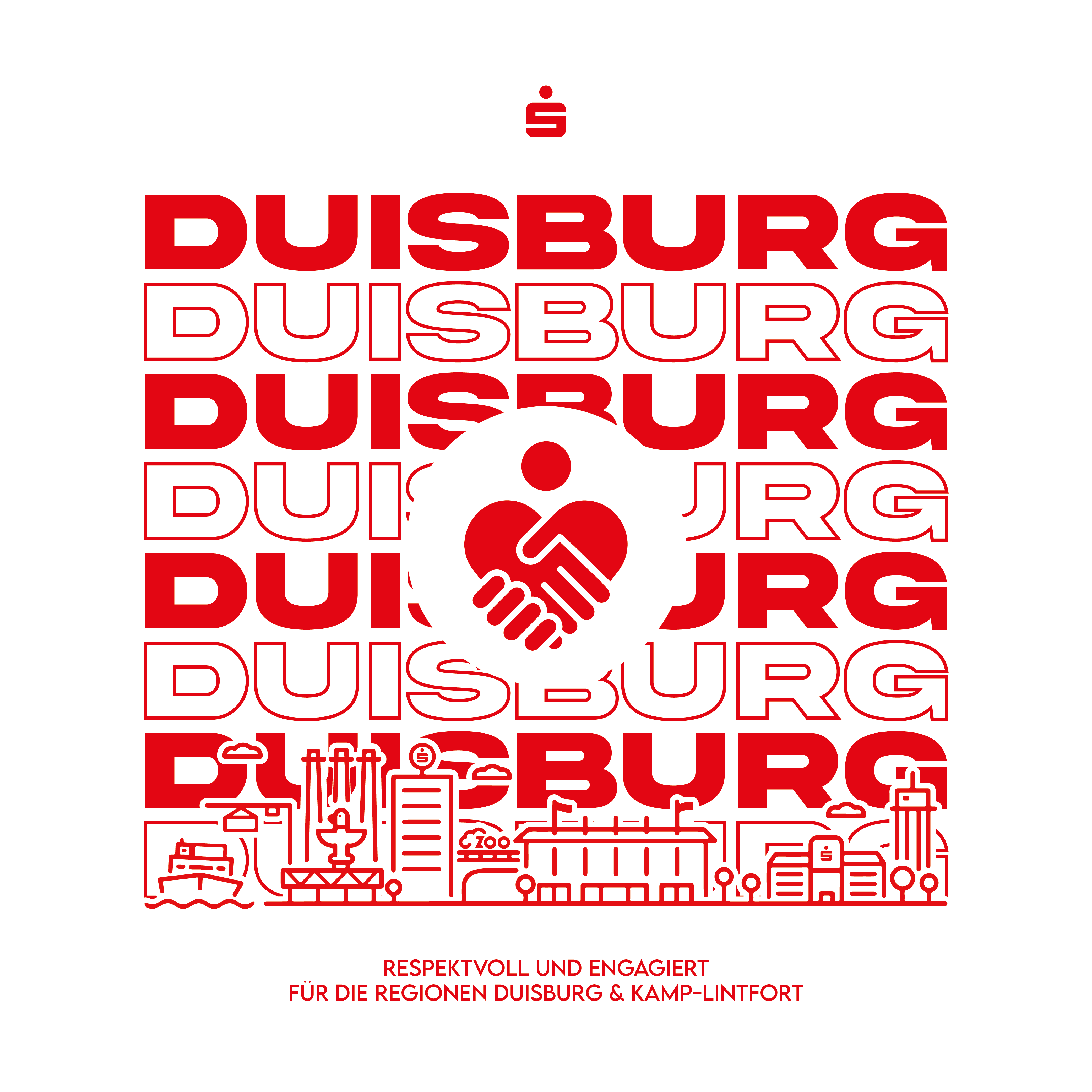 Sparkasse Duisburg Organic Oversized Zip Hoodie
