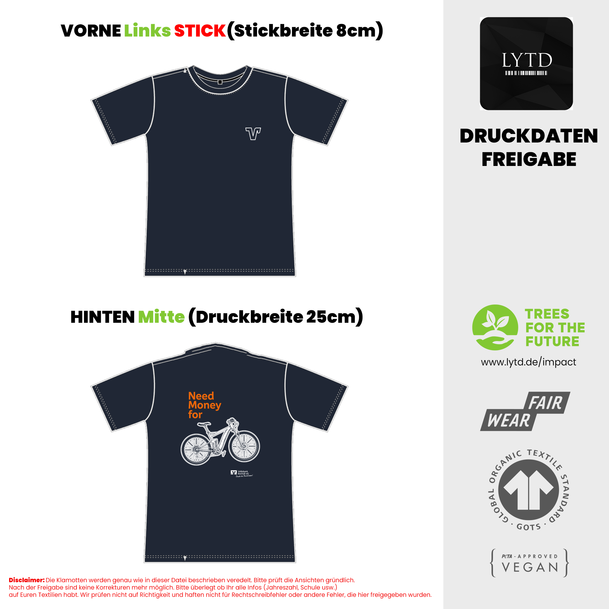 Volksbank Bocholt 26-003 V2 Bike Men Organic Regular T-Shirt 190gsm
